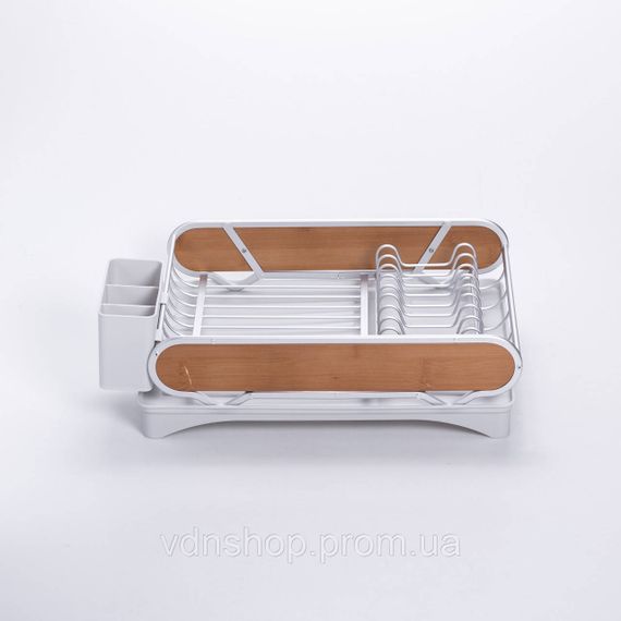 Сушарка для посуду алюмінієва з піддоном пластиковим 47x29x13 см HP-46-9-A | Зображення 1