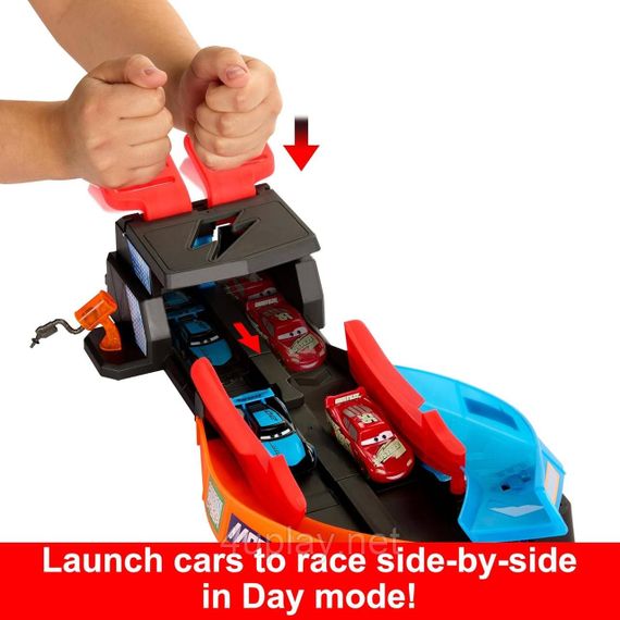 Трек Тачки Перекрестный запуск, светится в темноте Оригинал Disney Cars Glow Racers Launch & Criss-Cross | Зображення 2