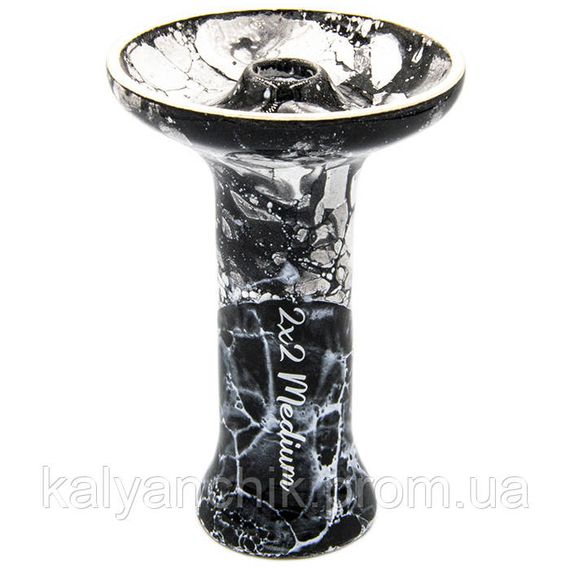 >Чаша для кальяна 2x2Hookah Medium черно-белая