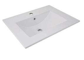 Раковина врізна меблева Qtap Albatross 620x460x180 White з донним клапаном QT01113060CW148473