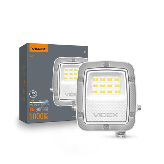 Світлодіодний прожектор VIDEX F5 10W 3000-5000-6500K 230V White (VL-F5-010CW)