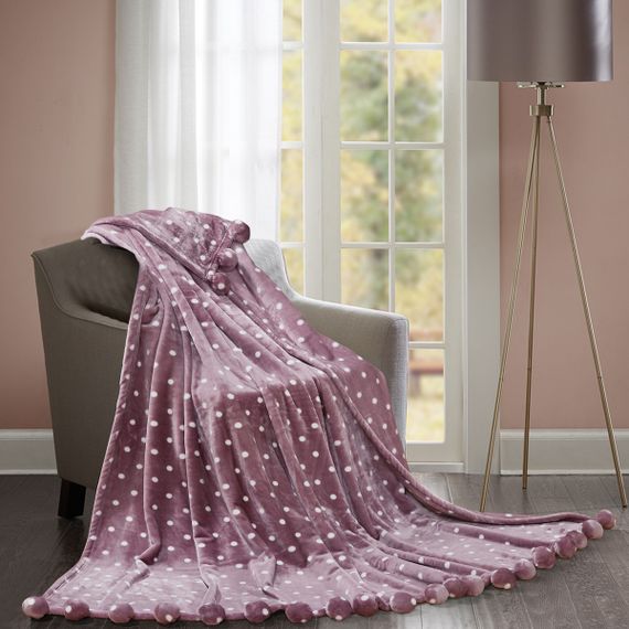 Плед хутряний з помпонами Бежевий Кулі Love You 150 x 200 см | Зображення 3