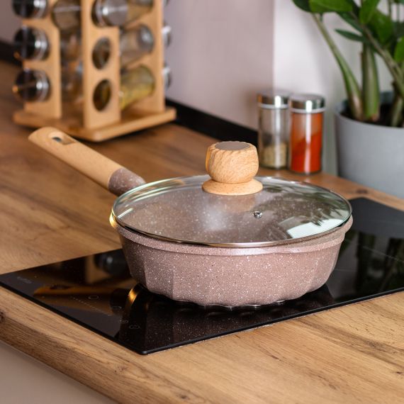 Алюмінієвий сотейник 2,7 л з мармуровим антипригарним покриттям Ø 24 см HP-4-436CO | Зображення 5