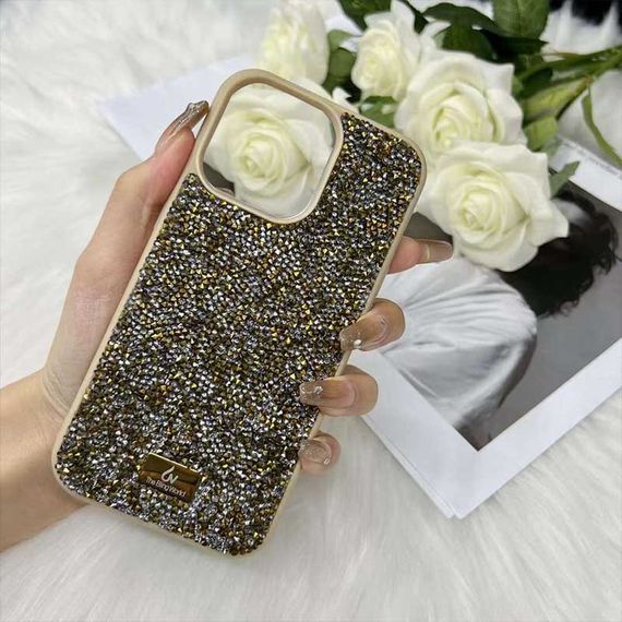 TPU чохол Bling World Rock Diamond для Apple iPhone 16 Pro Max (6.9") Золотий | Зображення 1