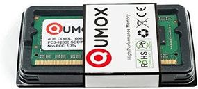 Оперативна пам'ять QUMOX 4 ГБ, 204 контакти DDR3L-1600 SO-DIMM (1600 МГц, PC3L-12800S, CL11, 1,35 В