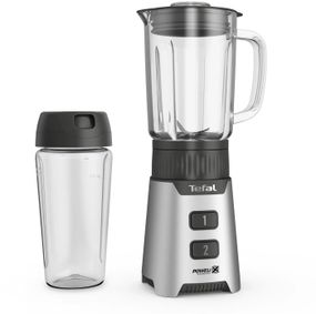 Блендер Tefal  стаціонарний Minimix Glass 400Вт, чаша-700мл, ємність для смузі to go, скло, сірий (BL16GE30)