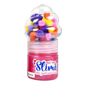 Іграшка-антистрес Слайм Mi-mi Slimi 71827ST(Pink) з помпонами