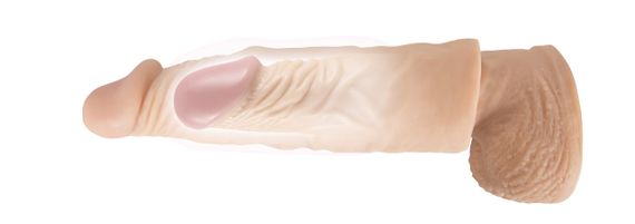 Насадка — Nature Skin Extension Sleeve + 3 см Sex Aura | Зображення 7