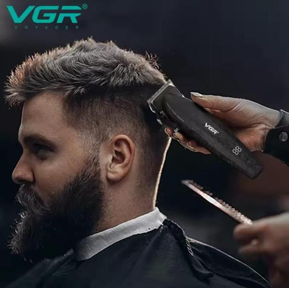 Профессиональный набор для стрижки волос VGR V-640 Машинка и триммер с дисплеем | Зображення 2