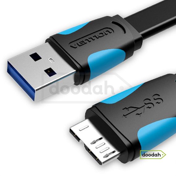 Кабель USB 3.0  на Micro-B - Vention 2 m Black (для hdd) | Зображення 3