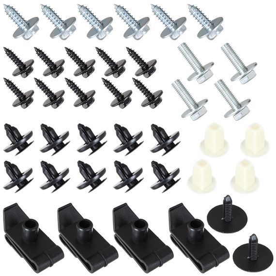 Toyota Yaris I II III (99-19) набір кліпс 40 штук для кріплення кришки двигуна, Тойота Яріс 1 2 3 | Зображення 1