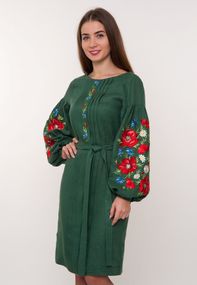 Платье вышиванка взрослое маки