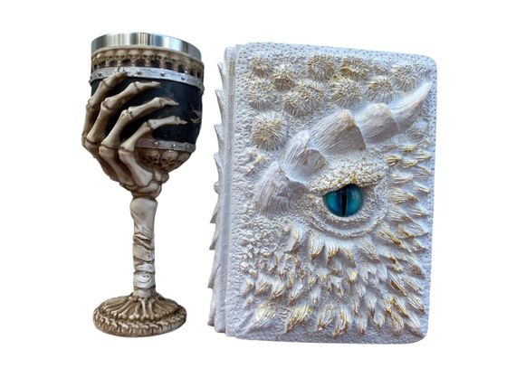 Подарунковий набір Келих 3D Рука з Черепами та Блокнот 3D «Око Крижаного Хранителя»