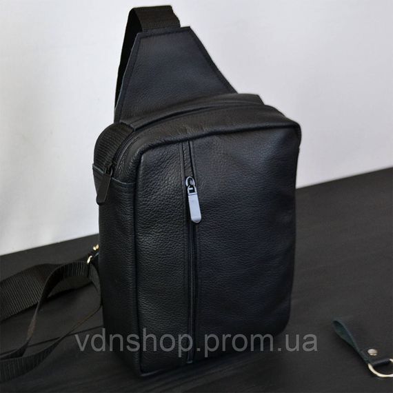 Сумка слінг для чоловіків, Сумка крос-боді середньої жорсткості крос-боді гладка AJ-58 | Зображення 4