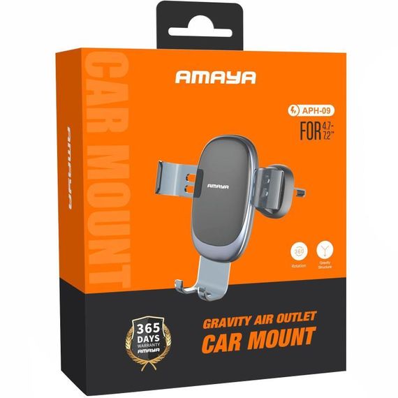 Автодержатель Amaya APH-09 (air outlet) Black | Зображення 1