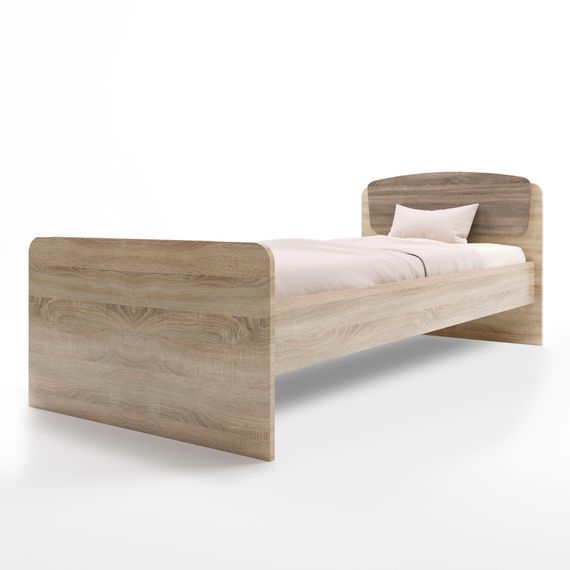 Односпальне ліжко Еверест Асторія-2 80х190 см сонома/трюфель (EVR-2106)