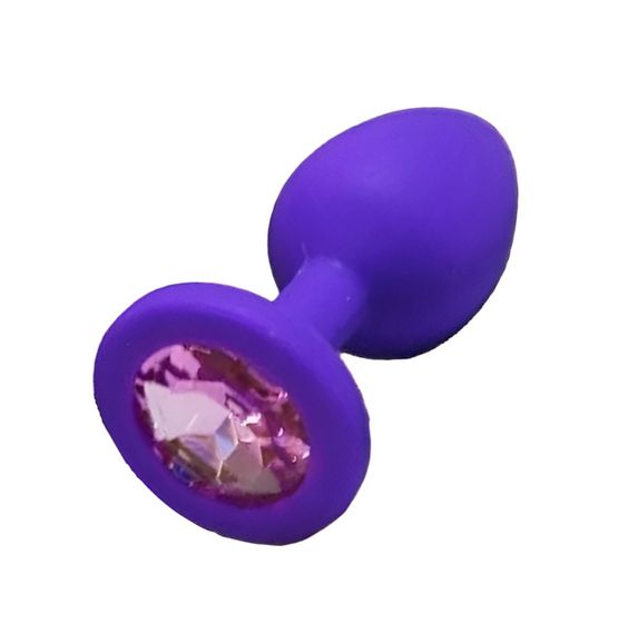 Силиконовая анальная пробка с кристаллом SKN KSIL-11S ( размер S ) sexstyle