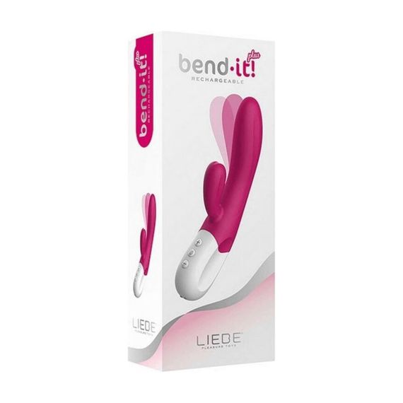 Вибратор-кролик Liebe Bend It Plus Rechargeable Cerise, гибкий, 2 мотора, 10 режимов Sex Aura | Зображення 4