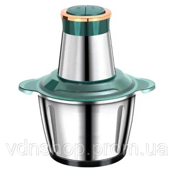 Подрібнювач для кухні, подрібнювач чопер кухонний, блендер з металічною чашею 2л ZD-36 | Зображення 1