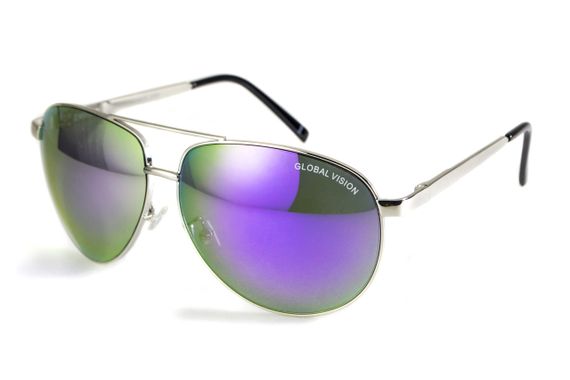 Окуляри захисні Global Vision Aviator-4 (G-Tech™ purple), фіолетові дзеркальні лінзи | Зображення 7