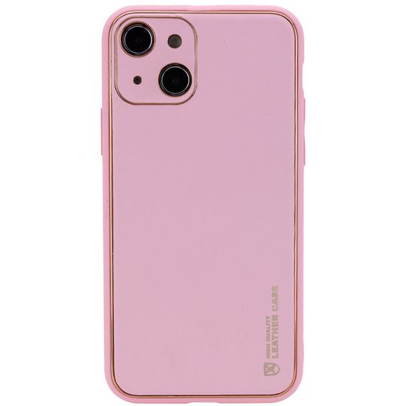 Кожаный чехол Xshield для Apple iPhone 14 Plus (6.7") Розовый / Pink