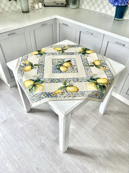 Скатертина гобеленова ISCHIA Limaso, 93x93, Квадратна, Повсякденний, Без люрексу, 76% поліестер, 14% бавовна, 10% акрил, Гобелен | Зображення 2