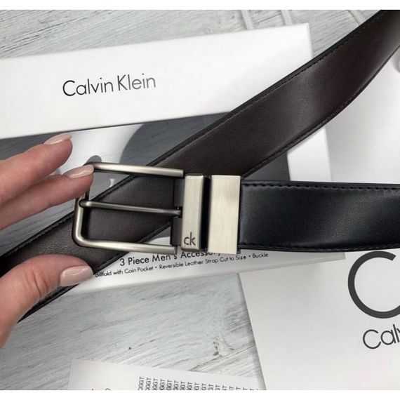 Мужской подарочный набор ремень и портмоне Calvin Klein натуральная кожа | Зображення 3
