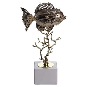 Декоративна фігурка Gold Fish 16x8x30 см металева HP-7-18