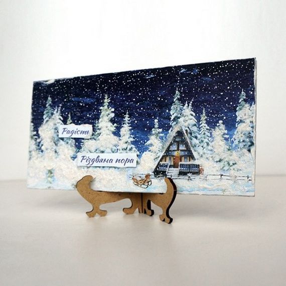 Набір для створення 2 шт вітальних листівок на підставках "Зимові казки" FDGCK-048, 20 см х 10 см | Зображення 7