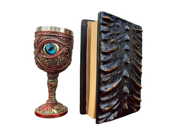 Подарунковий набір Келих 3D Око Blue і Блокнот 3D «Жар Серця Дракона» | Зображення 1