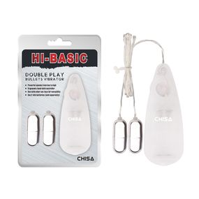 Виброяйца с пультом Cisa Hi-Basic Double Play Bullets, серебристые Sex Aura