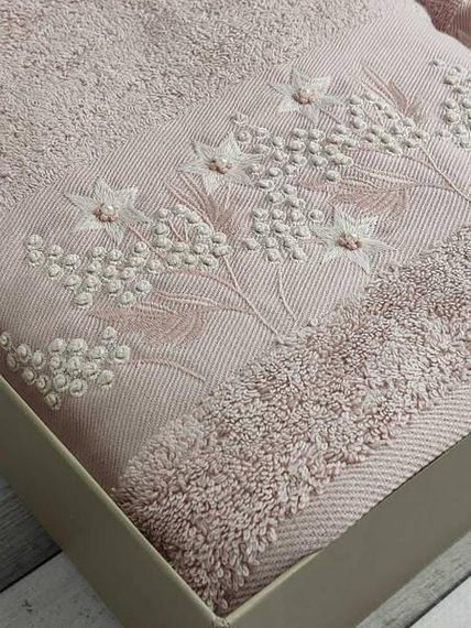 Полотенца Pupilla Luiza yildiz gul Пенье набор 2шт