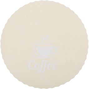Набір 12 сервірувальних килимків Doily Coffee Ø38см, плейсмат (подтарельники), молочний