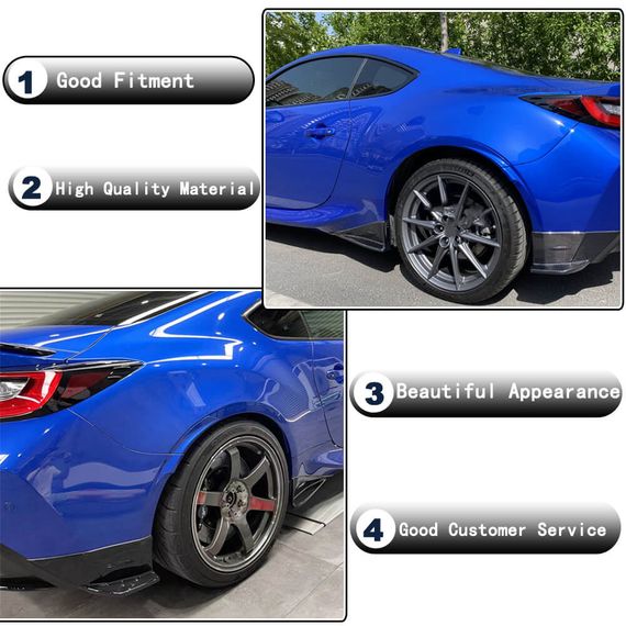 Накладки на Задний Бампер V2 (Карбон) для Subaru BRZ 2021- гг | Зображення 2