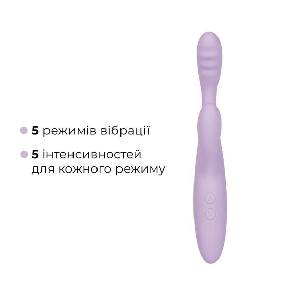 Тонкий кролик-вібратор Svakom Cici+ 2 Lilac, керування зі смартфона, підігрів до 38 °C | Зображення 3