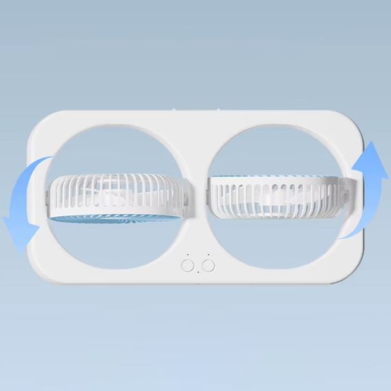 Настільний вентилятор F105 Dual-Fan Design 1800mAh Blue | Зображення 3