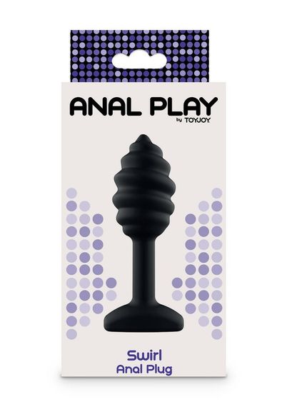 Анальна пробка спіралеподібна Toy Joy Anal Play Swirl чорна sexstyle | Зображення 5