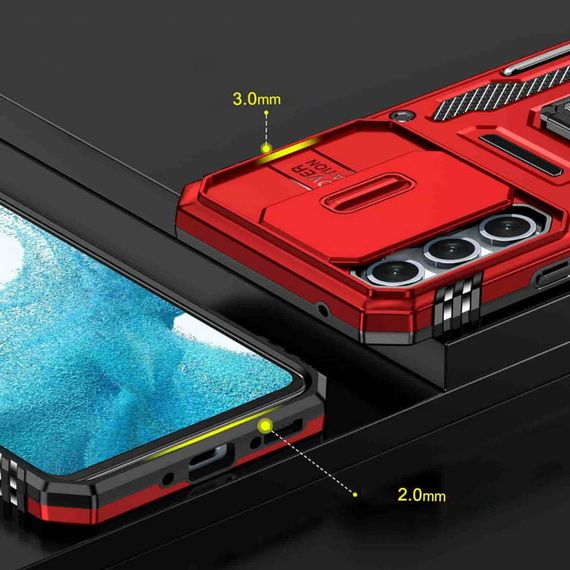 Ударостійкий чохол Camshield Army Ring для Samsung Galaxy A35 / A55 Червоний / Red | Зображення 5