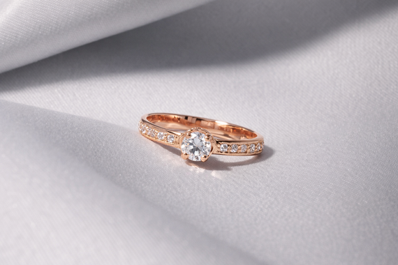 Изящное кольцо с сияющими муассанитами К-0585 19.5 | Зображення 4
