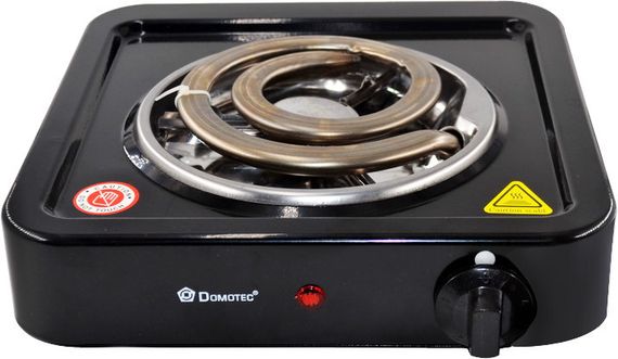 Плита одноконфоркова електрична кухонна Domotec MS-5531 настільна переносна електроплита спіральна