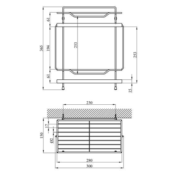 Полиця для ванної кімнати Kroner KRM Rizze - ACC330-2 (CV022915) | Зображення 1