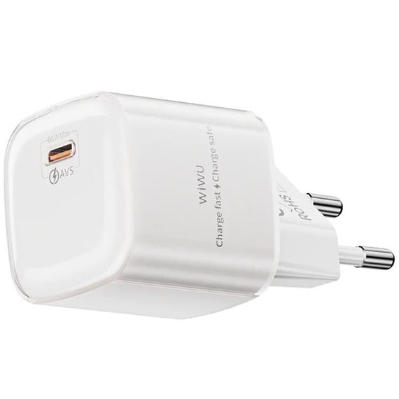 СЗУ WIWU G037 Jelly PD60W GaN (1USB-C) White | Зображення 1