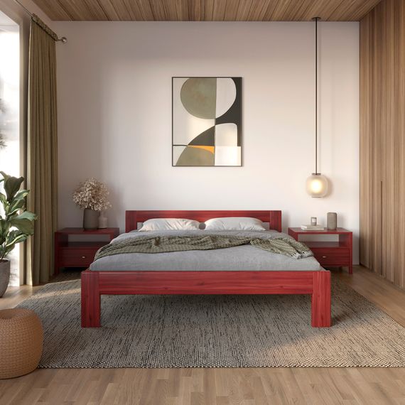 Двоспальне дерев&#039;яне ліжко Mebigrand Делі Махонь 160х190 см (MBG-3847)