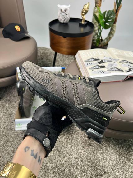 Мужские кроссовки Marathon Pro+ Khaki Black текстиль  весна / літо / осінь A3622 | Зображення 3