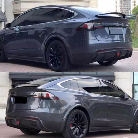 Диффузор заднего бампера Карбон (для Plaid 2022-2024) для Tesla Model X 2015- гг | Зображення 2