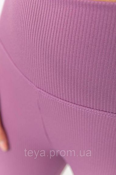 Лосини жіночі в рубчик колір світло-фіолетовий розмір M FA_003288 | Зображення 4