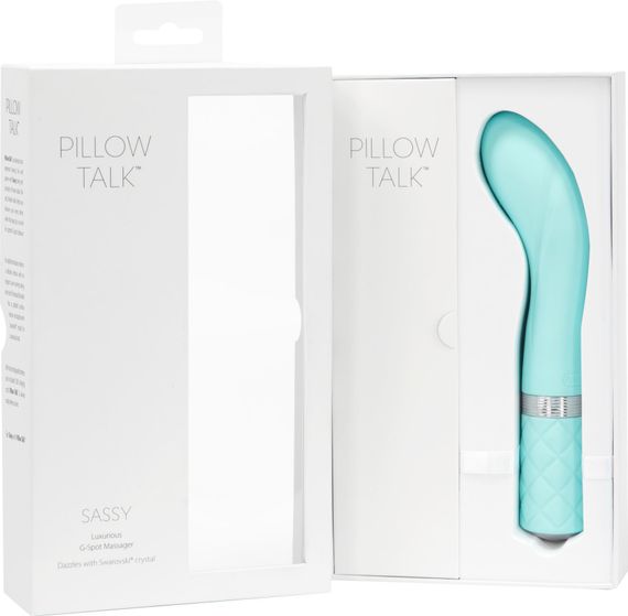 Розкішний вібратор Pillow Talk - Sassy Teal з кристалом Сваровські для точки G, подарункова упаковка | Зображення 9