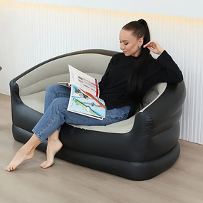 Складаний диван для відпочинку, Портативне ліжко з підлокітниками ПВХ матеріал XL-1134