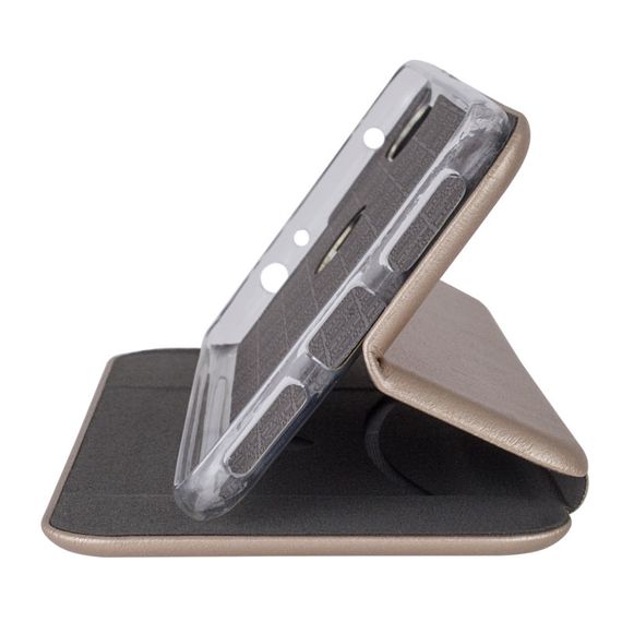 Кожаный чехол-книжка Classy для Xiaomi Redmi Note 8 Pro Золотой | Зображення 1