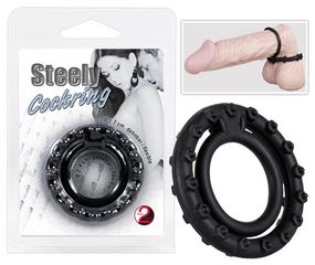 Эрекционное кольцо - Steely Cockring Black sexstyle